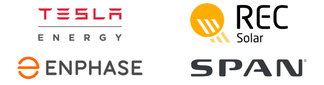 tesla_energy-REC_solar-SPAN-enphase-brand-logos Solar products we carry