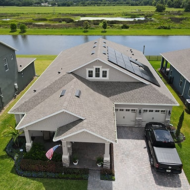 Solar panel system installed in FL Florida solar installation